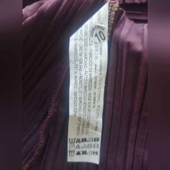 New Zara Bourgandy Long Sleeve Dress - Picture 4 of 4